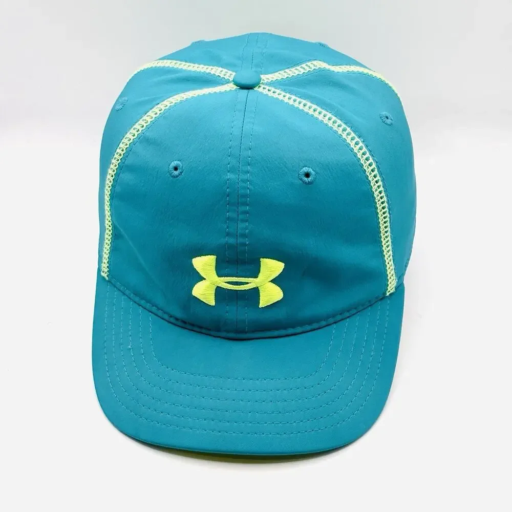 UNDER ARMOUR Women’s Strapback 6 Panel Hat Hat Adjustable ONE Size Blue Yellow